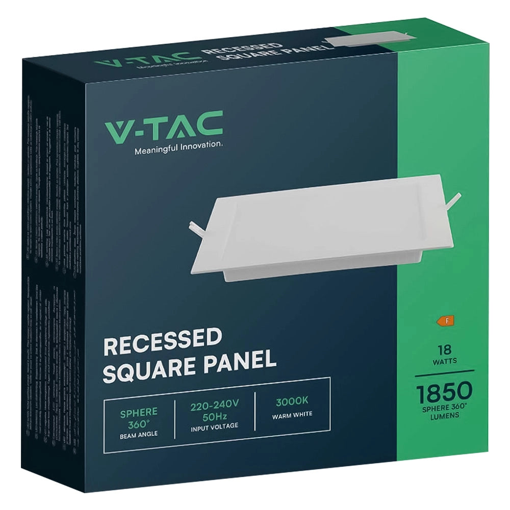 PANNELLO LED AD INCASSO QUADRO 6500K - l. bianca fredda