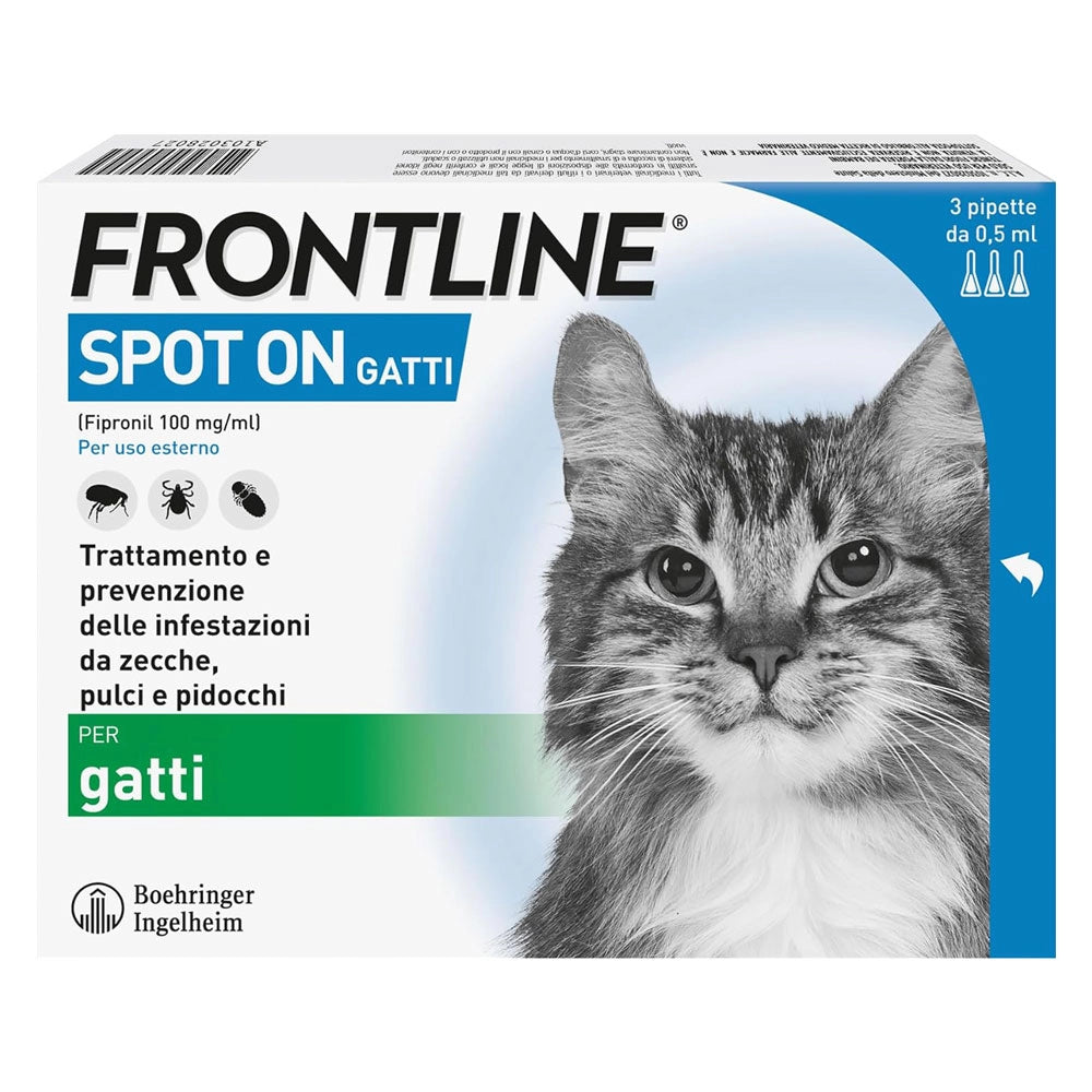 ANTIPARASSITARIO 'FRONTLINE SPOT-ON' gatti - 3 pipette ml 0,5