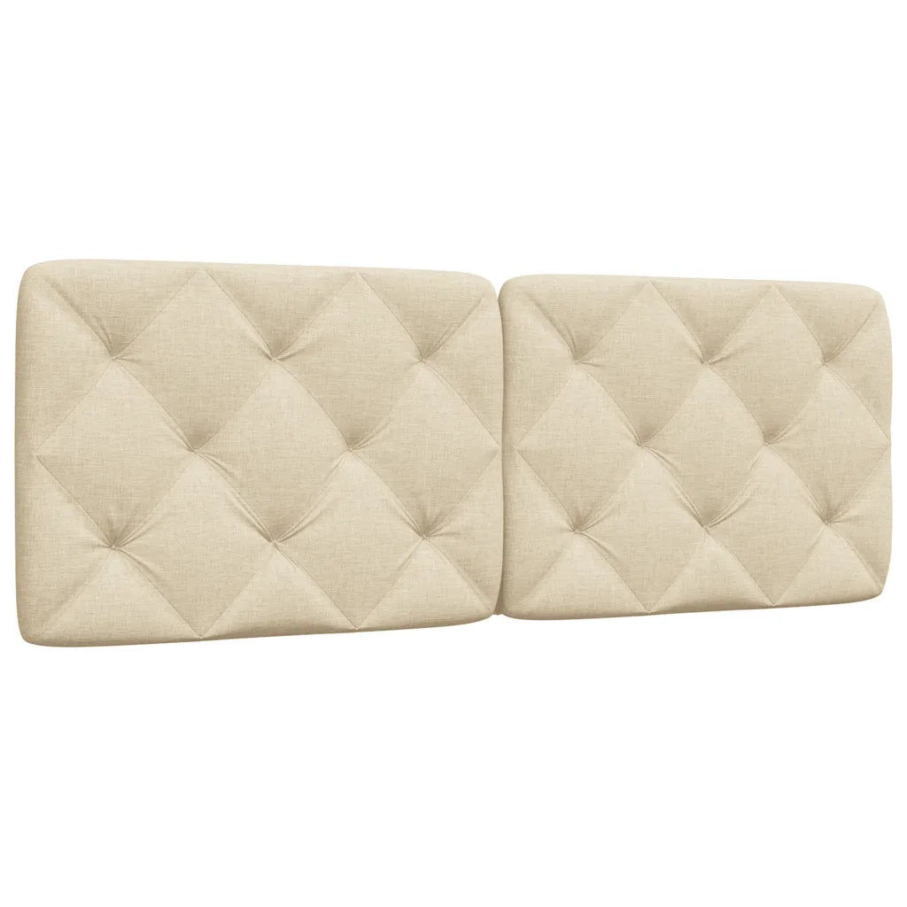 Cuscino Testiera Crema 120 cm in Tessuto 4019217