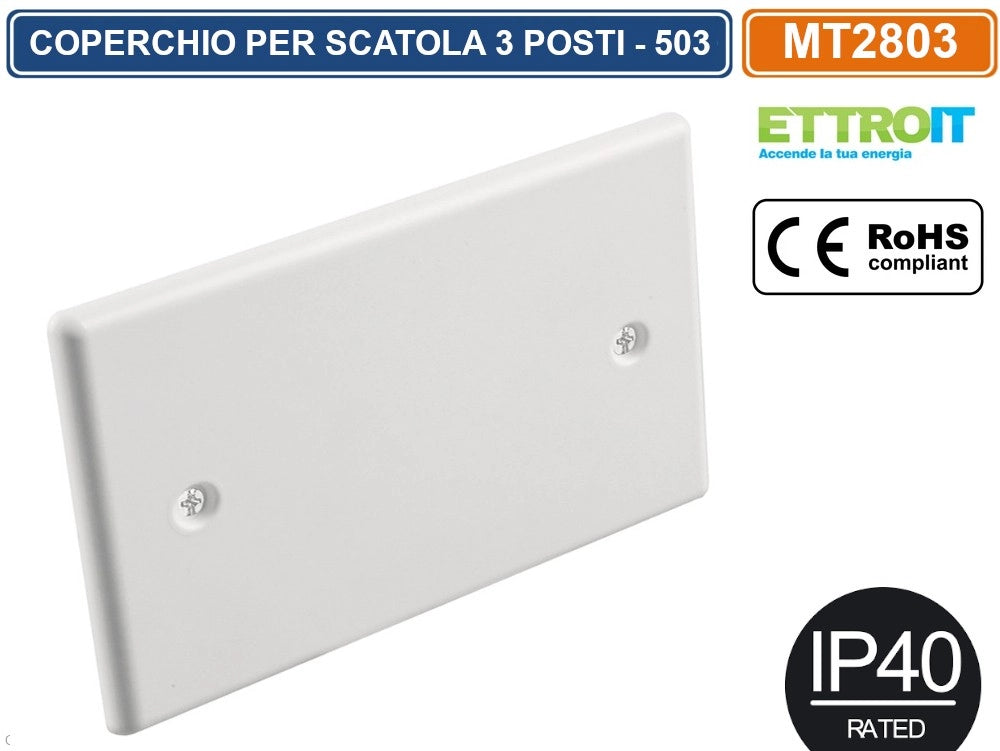 COPERTURA TAPPO DI CHIUSURA PER CASSETTE 503 CON VITI - ETTROIT