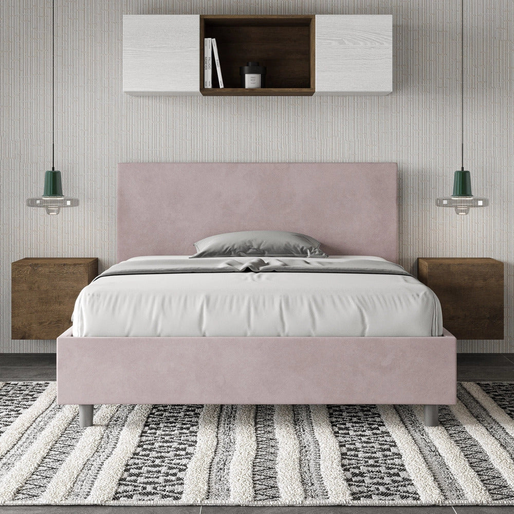 Letto Matrimoniale 160x200 cm con Rete Adele Glicine