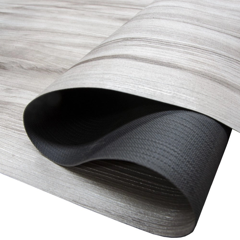 Pavimento PVC 140x50 Cm Rivestimento Rotolo Vinile 30 Misure Legno Parquet Venato Grigio Dis B