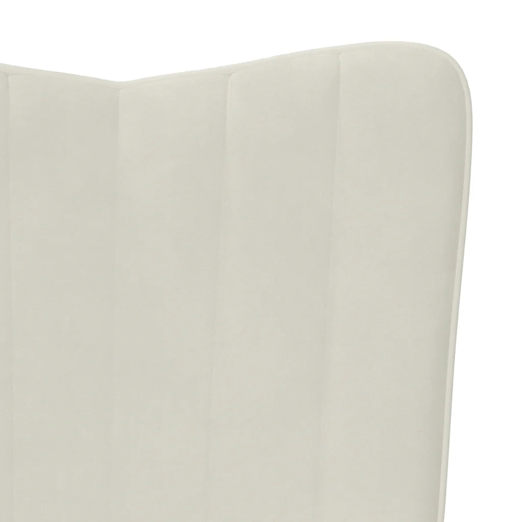 Poltrona Relax Bianco Crema in Velluto 327664