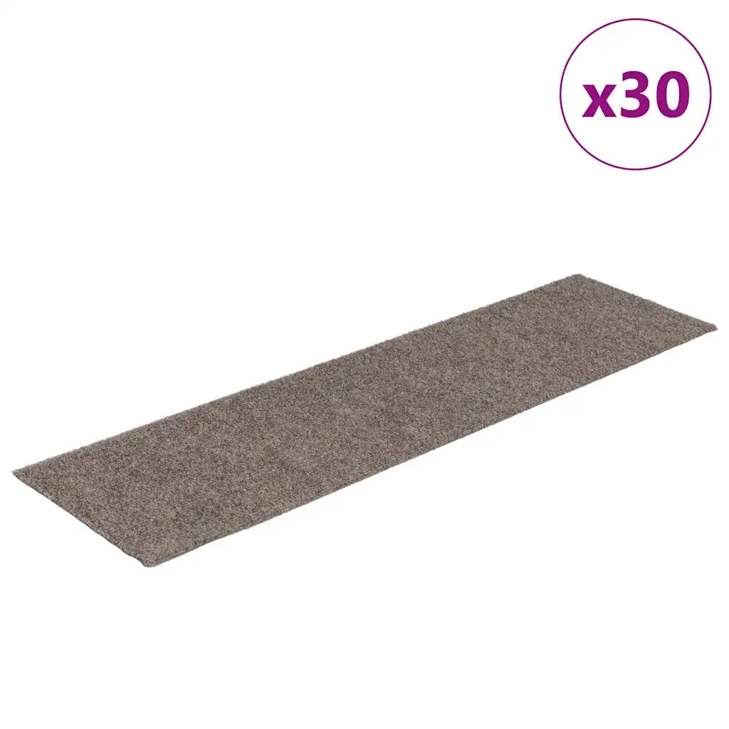 Tappetini per scale autoadesivi 30 pz | Gradini per Scale 76x20 cm Beige Rettangolari