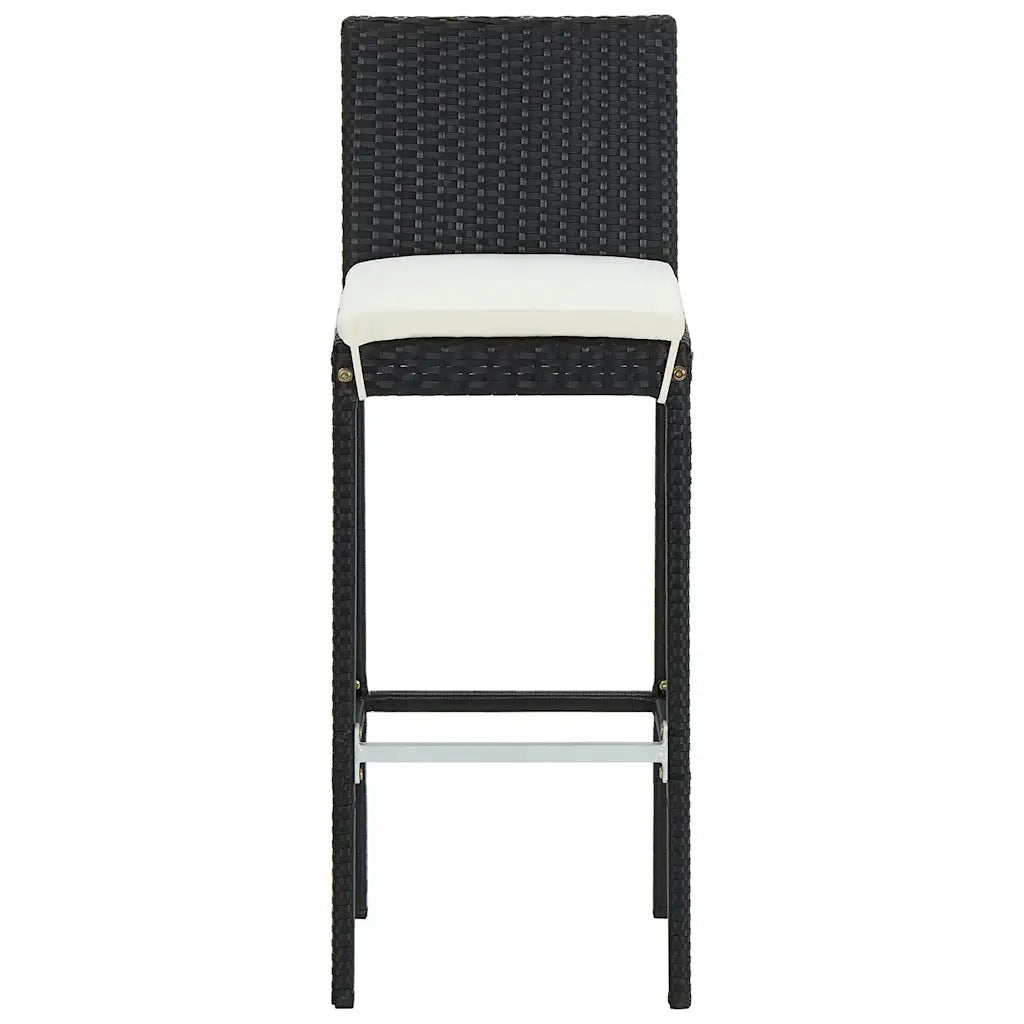 Set da Bar da Giardino 5 pz con Cuscini Nero 3067958