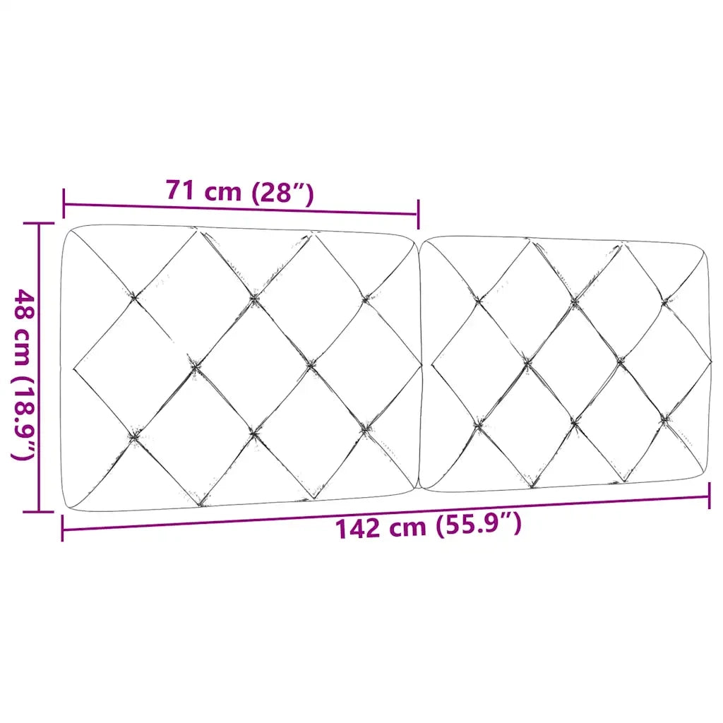 Cuscino Testiera Marrone Scuro 140 cm in Tessuto 4019222