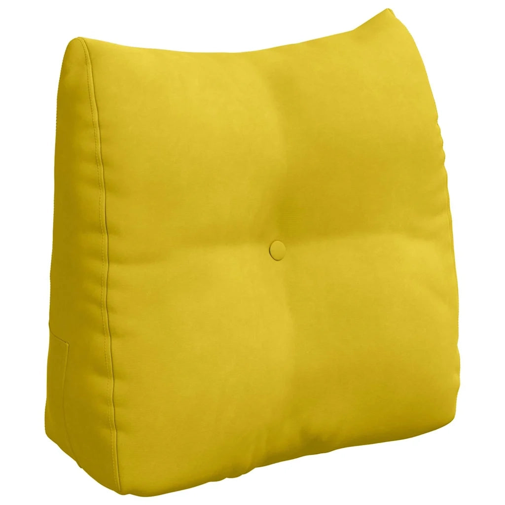 Cuscino per Schiena Giallo 45 x 24 x 50 cm Velluto 42014378