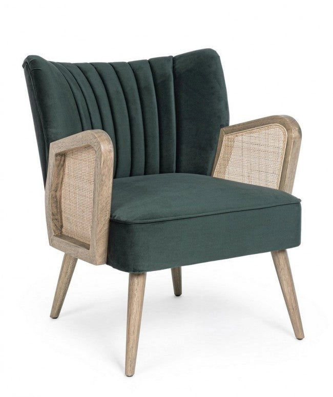 Poltrona Virna Verde in Legno