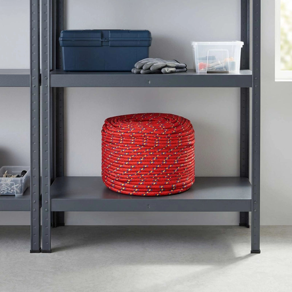 Corda multiuso 8 mm 250 m Rosso PP 420 kg Carico massimo 3473293