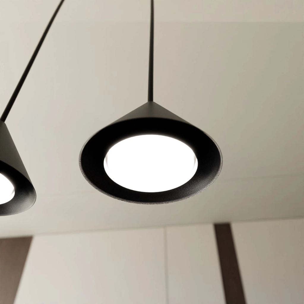 Lampada a sospensione nera 4 luci GX53 Emibig ELIT