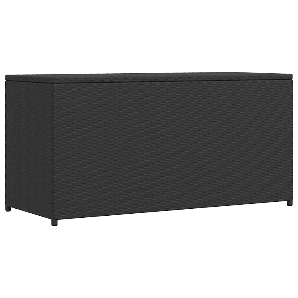 Baule da Giardino Nero 120x50x60 cm in Polyrattan 42498