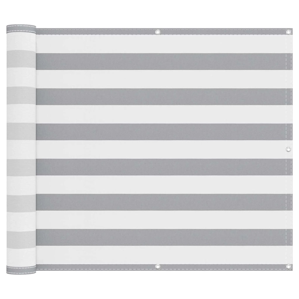 Schermo da balcone | Paravento da Balcone Grigio chiaro e bianco 90 x 1000 cm