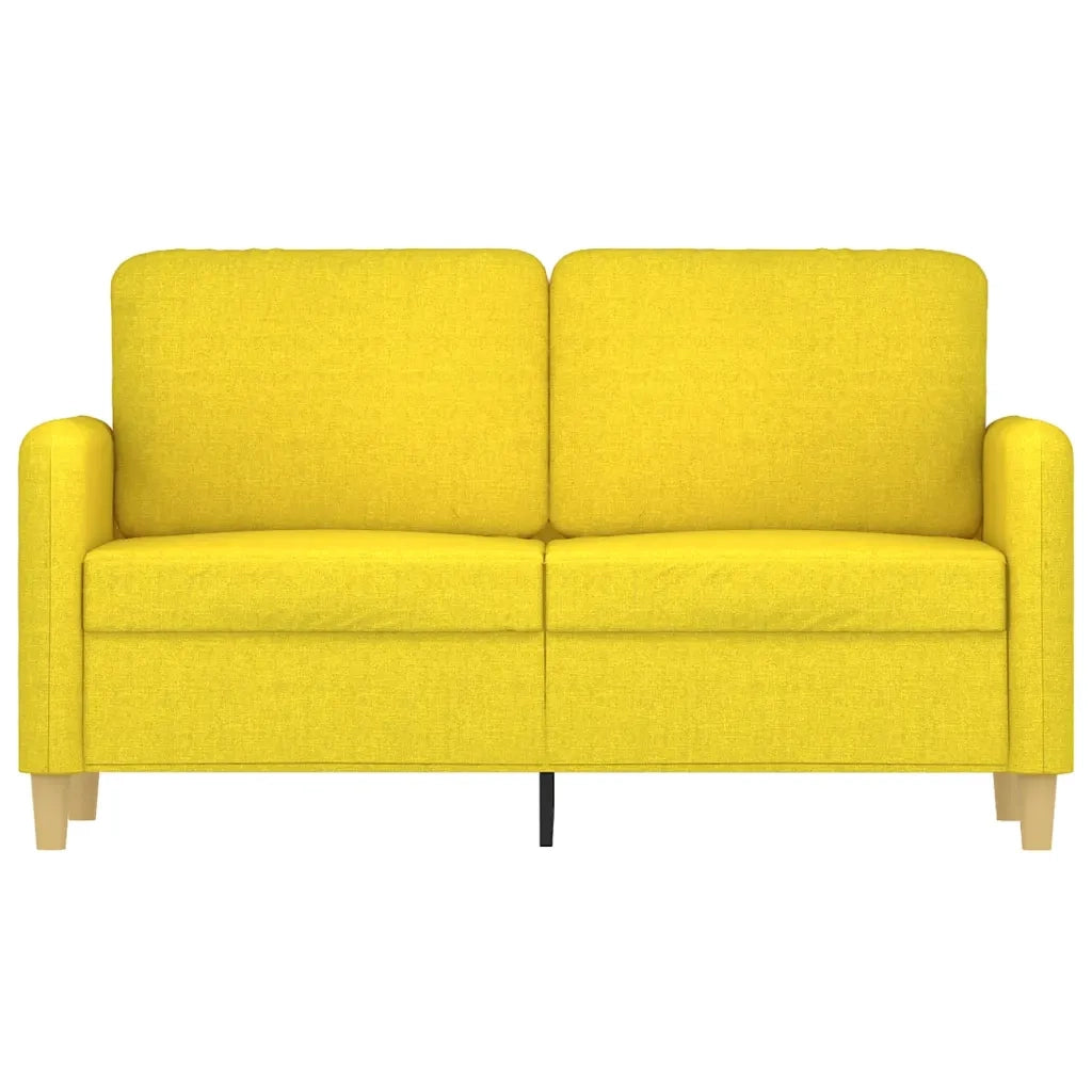 Divano a 2 Posti Giallo Chiaro 120 cm in Tessuto 359475