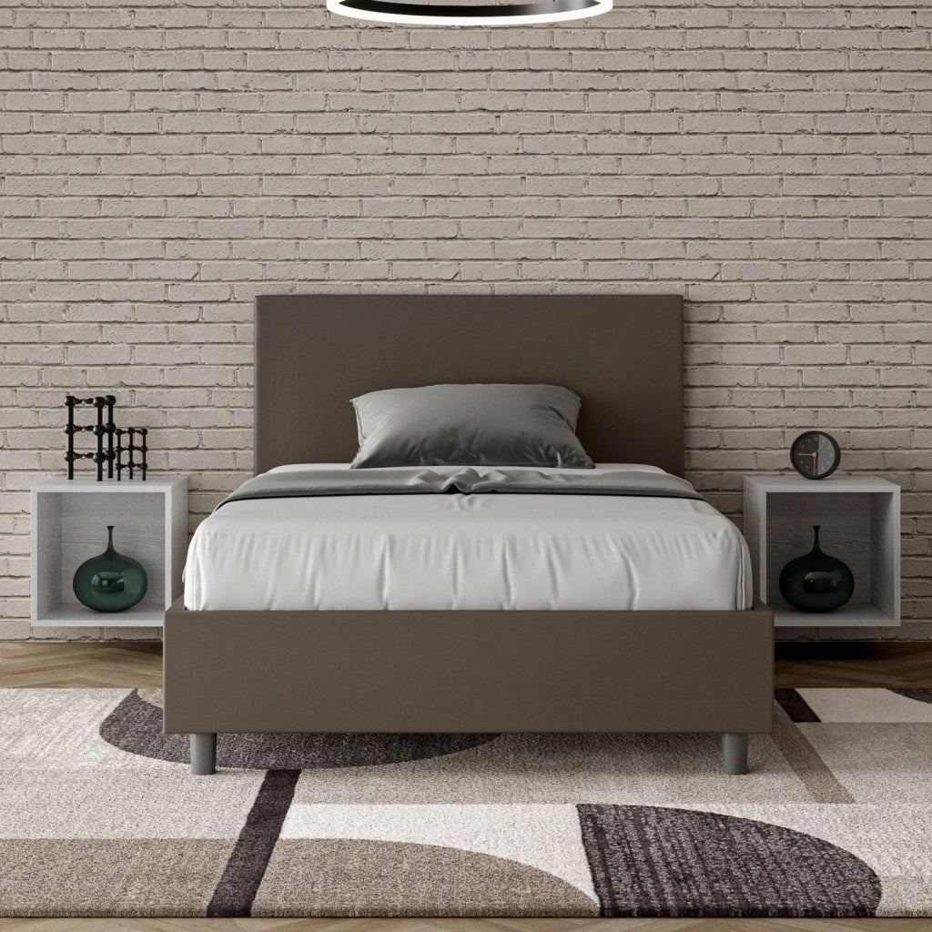 Letto 1 Piazza e Mezzo 120x210 cm Senza Rete Adele Cappuccino
