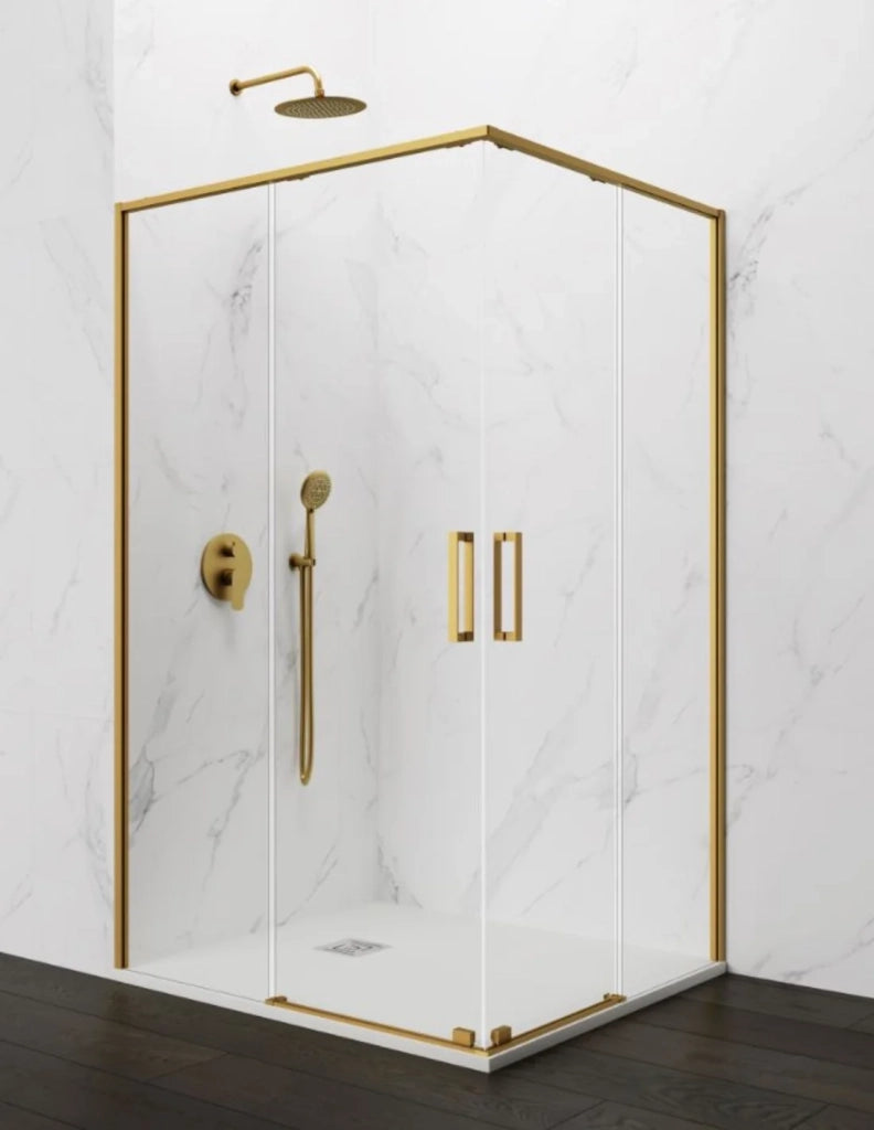 Box doccia ingresso angolare 2+2 ABANTE (TWENTY) 70x70 cm Oro