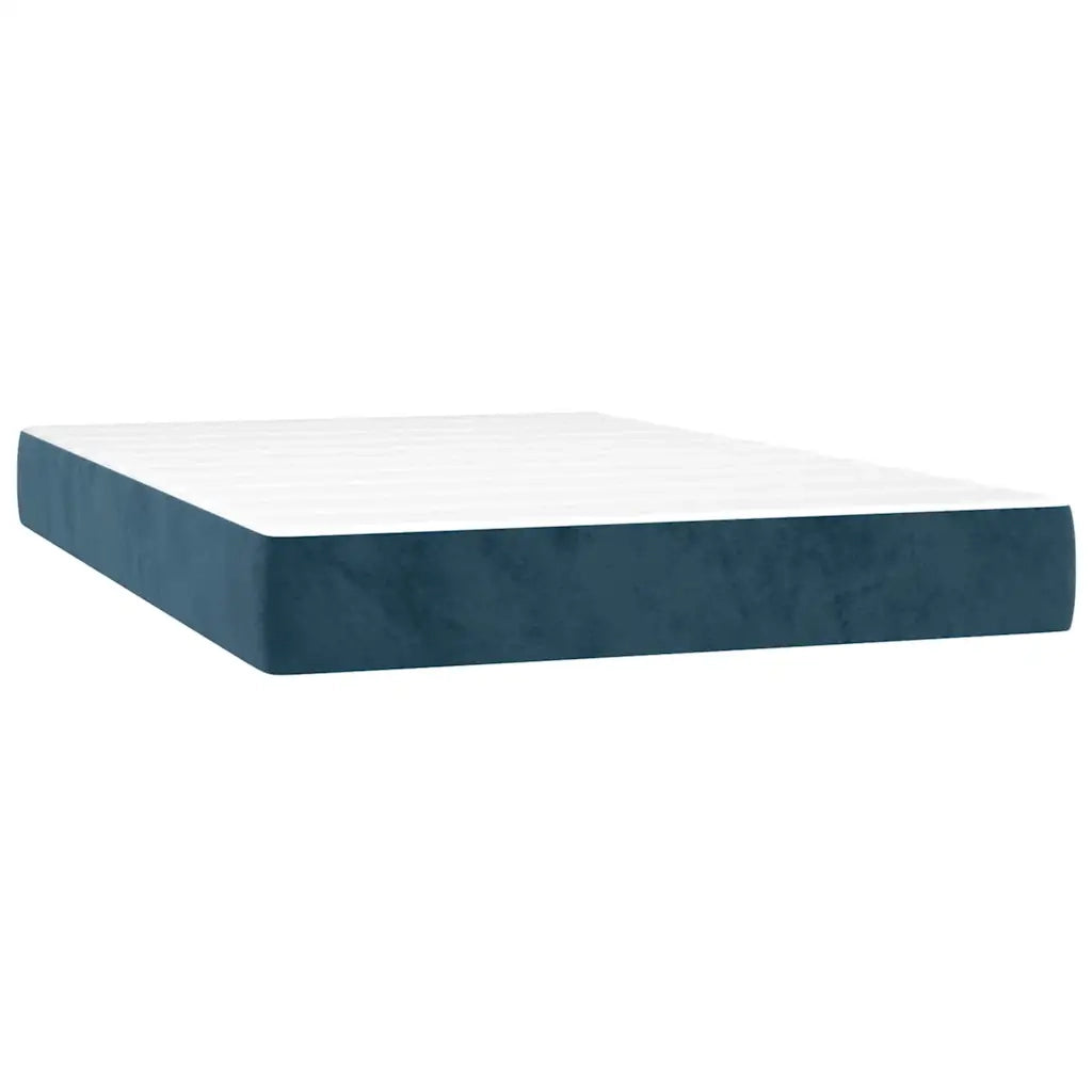 Letto a Molle con Materasso e LED Blu Scuro 120x200cm 3134277