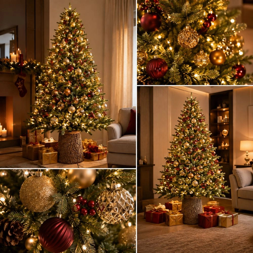 Albero di natale darsy led con tronco integrato 210 cm
