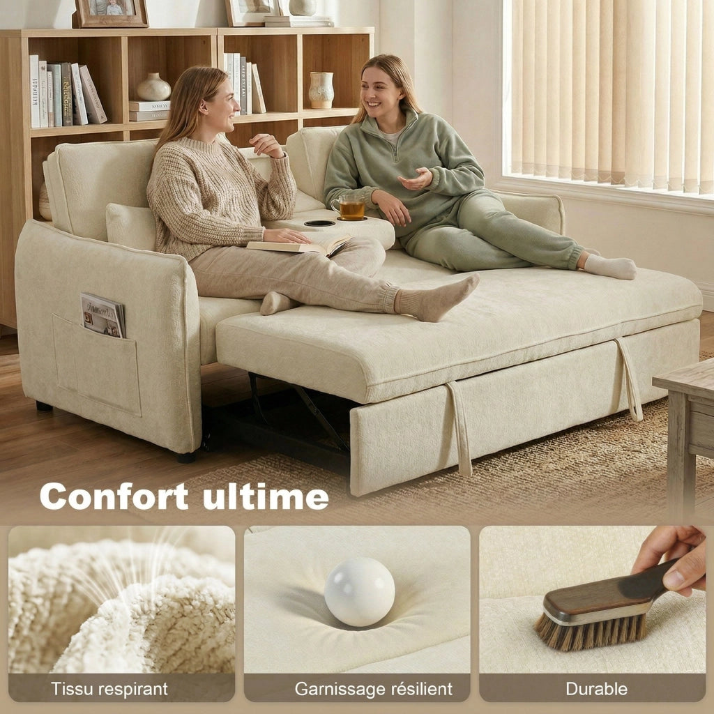 Divano letto 2 posti ¨C Minimal ¨C beige