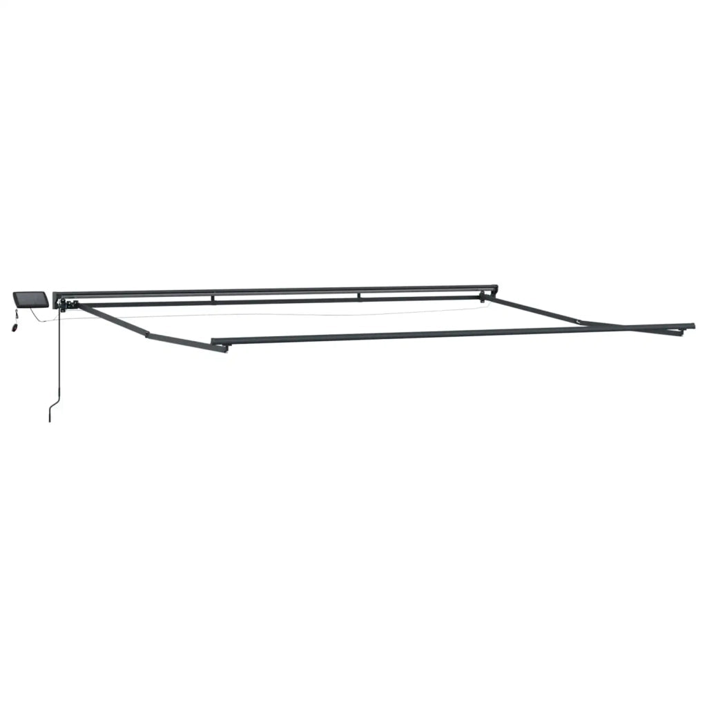 Cornice per Tenda Manuale con LED Antracite 5 × 3,5 m 3420936