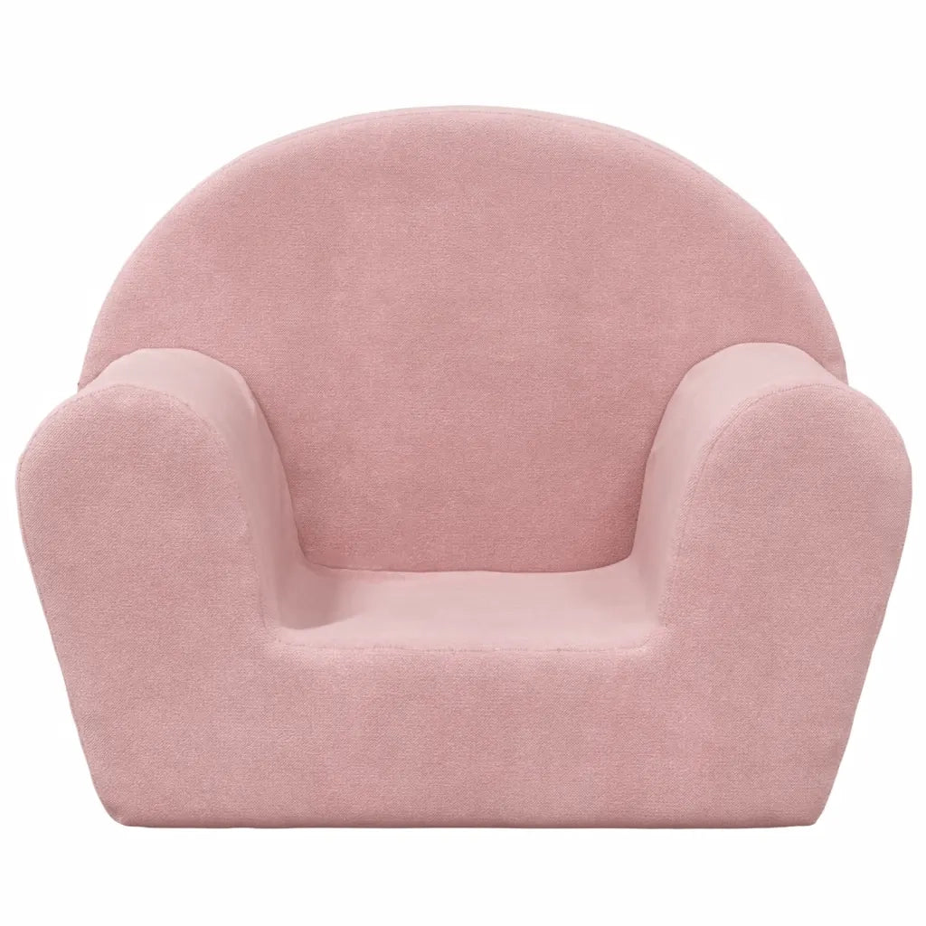 Divano per bambini rosa in morbido peluche 356985