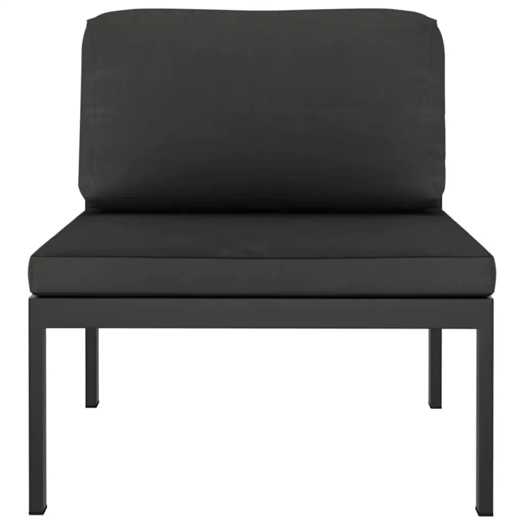 Set Divani da Giardino 5 pz con Cuscini in Alluminio Antracite 3107790