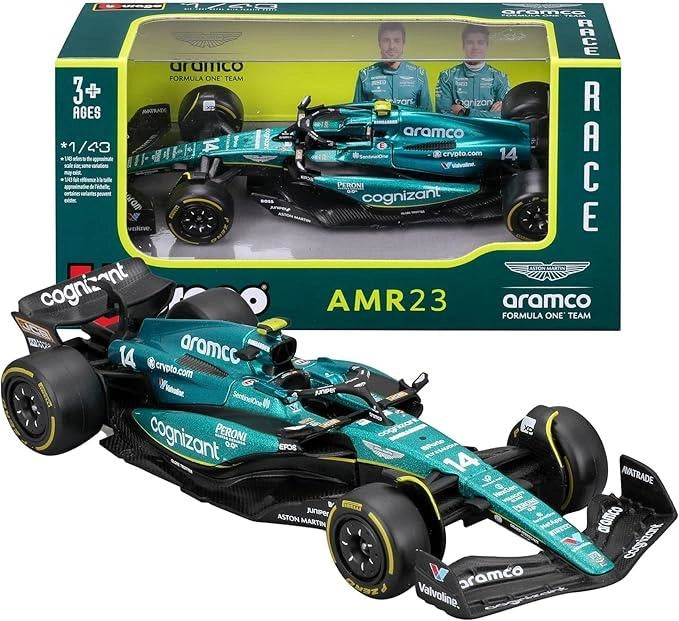 Formula 1 Aston Martin F1 Team AMR23 - F. ALONSO 14  - Scala 1:43,Bburago,Eta 3+