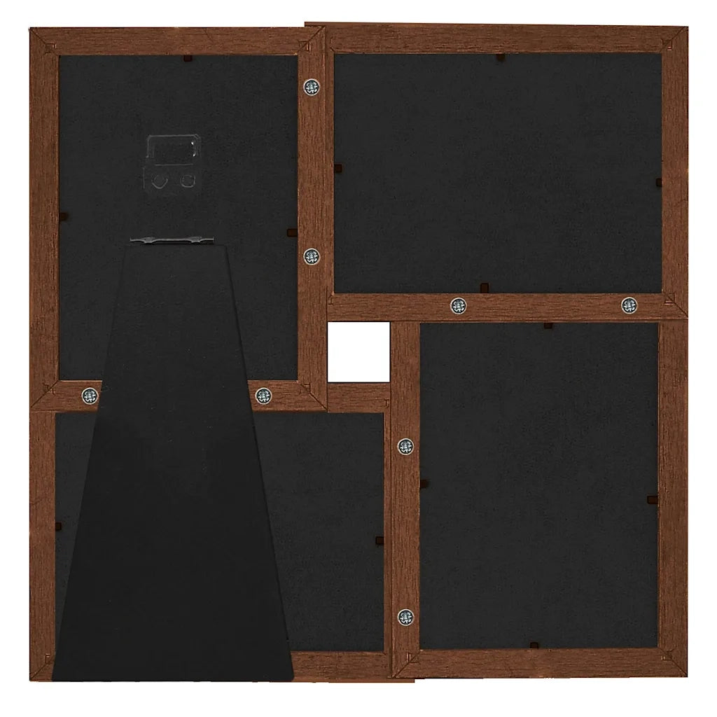 Cornice Multipla per 4 Foto 13x18cm Marrone Scuro in MDF 332771