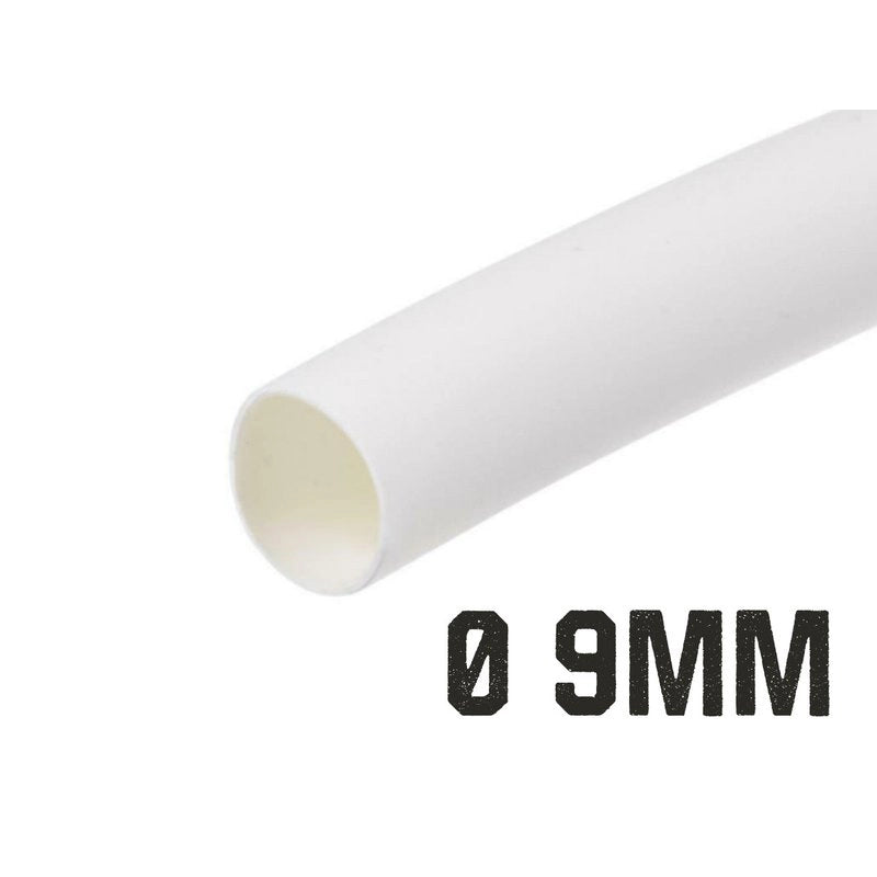 1 Metro Tubo Guaina Termorestringente Diametro 9mm Colore Bianco