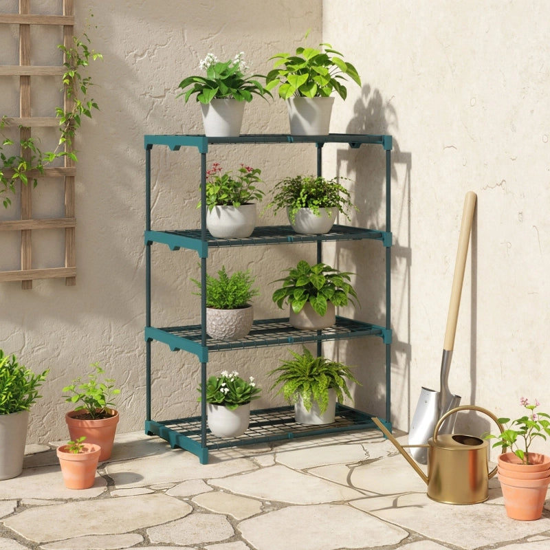 Portapiante 67x49x105 cm a 4 ripiani verde scuro