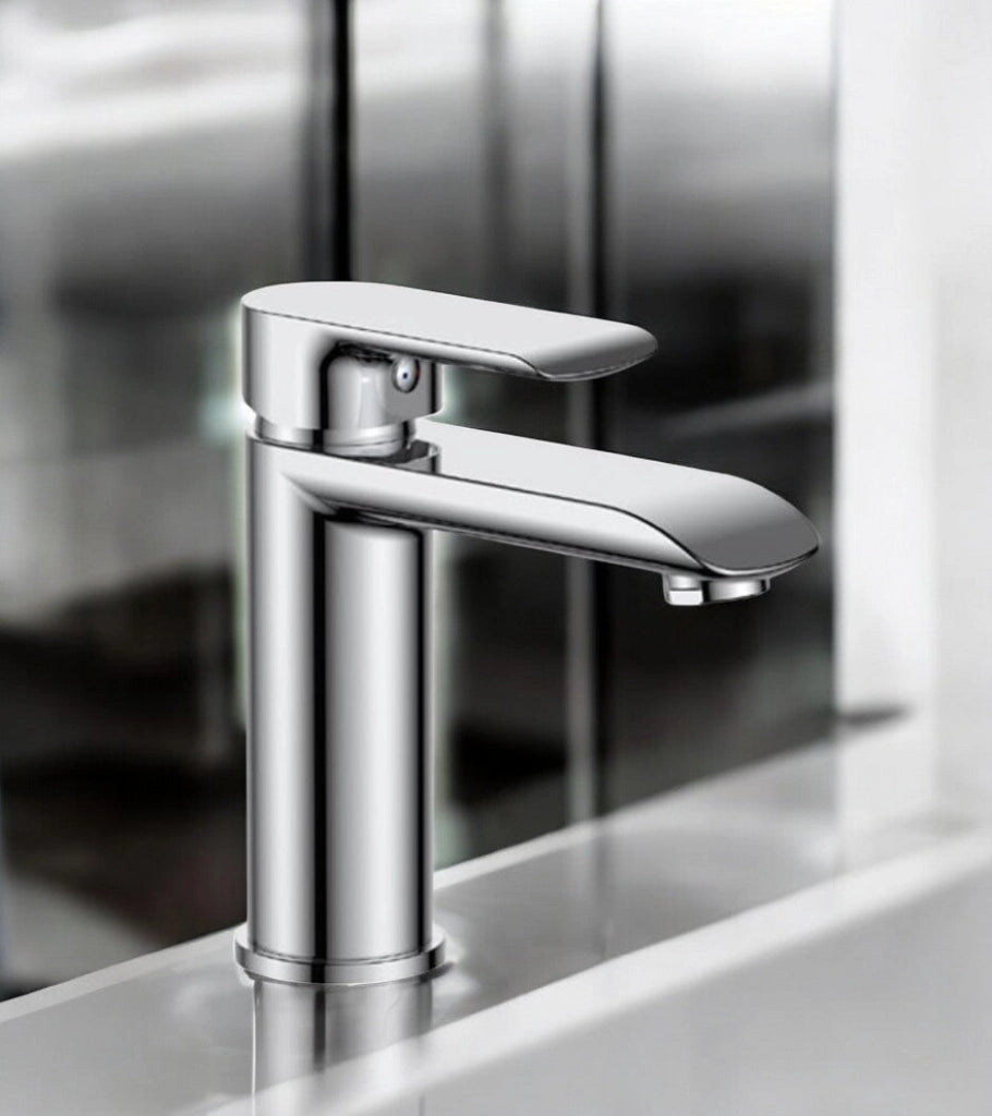 Miscelatore lavabo moderno cromato completo