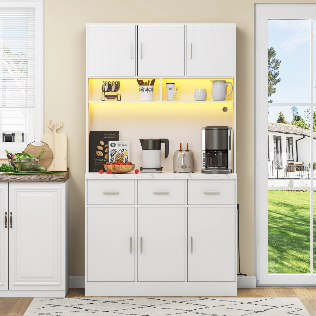 Credenza Multimediale con LED e Cassetti ¨C Xylo ¨C 100x40x180cm