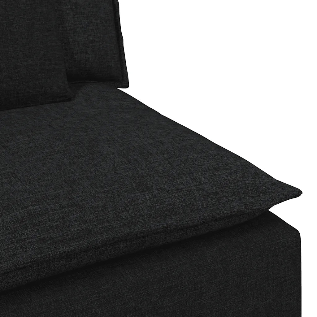 Modulo Centrale Divano Modulare con Cuscini Nero 100 cm 4104419