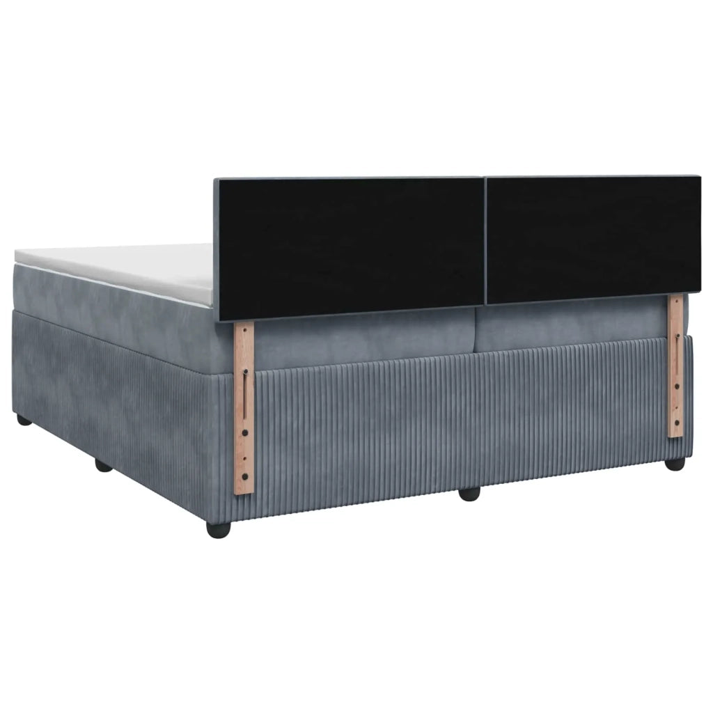 Letto box spring con materasso Grigio Scuro 200 x 200 cm 3453216