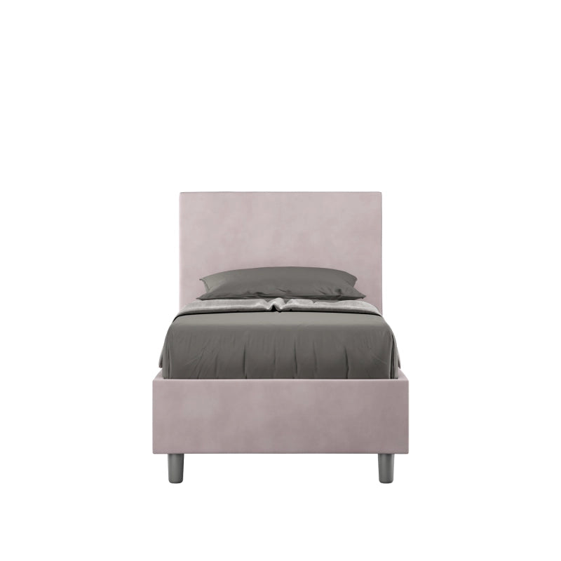 Letto imbottito Singolo 80x190 cm Adele - Senza rete,Glicine,Microfibra
