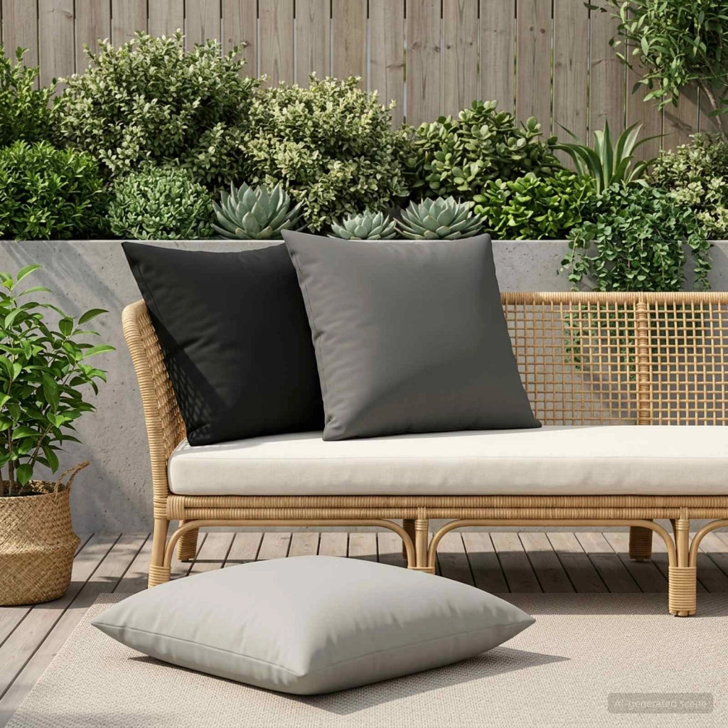 Cuscino con cuscino HEERLEN 2 pz Antracite Poliestere 928252