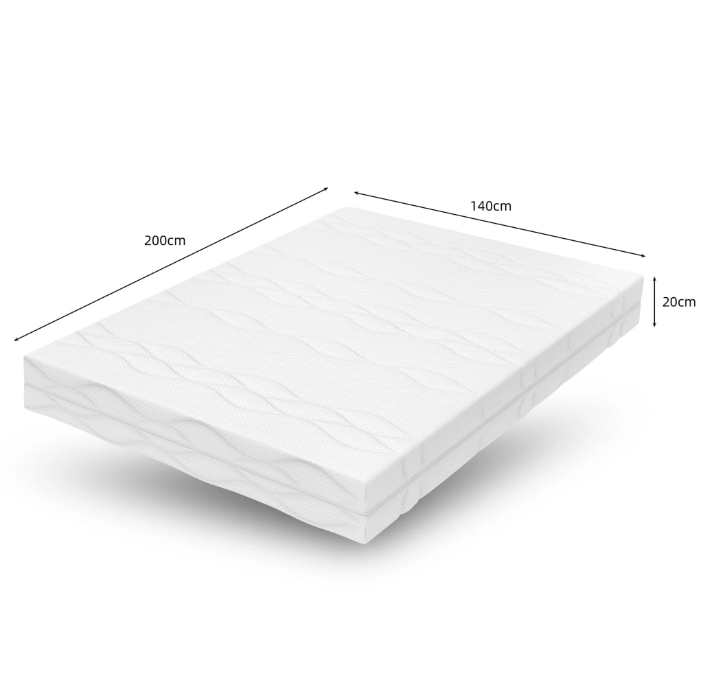 Materasso a molle e schiuma 7 zone H3/H4 bianco e grigio