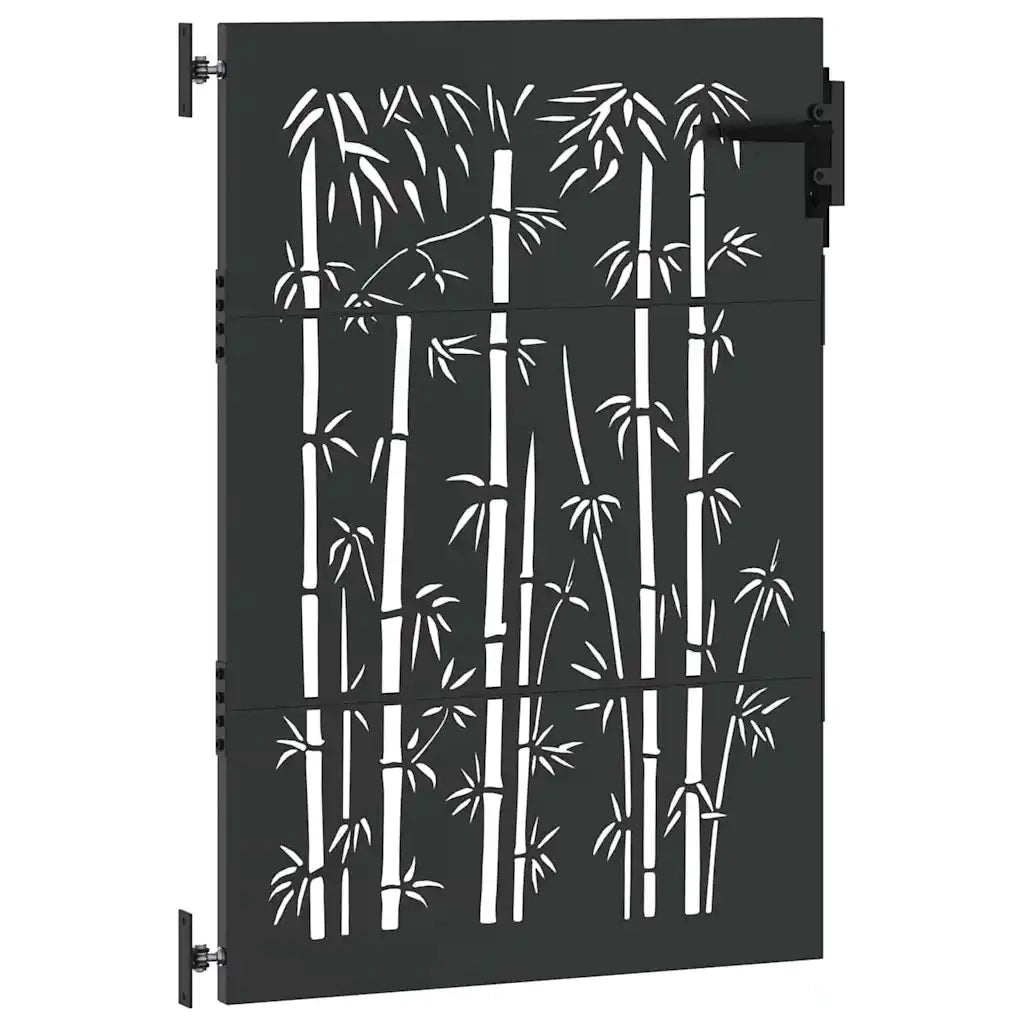 Cancello da giardino con blocco Nero 85 x 125 cm 42015870