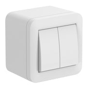 CONTENITORE 'FIXA' doppio deviatore 10A - col.bianco - ELECTRALINE
