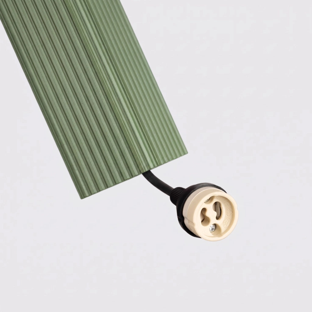 Lampada a sospensione RAYO 3P verde salvia