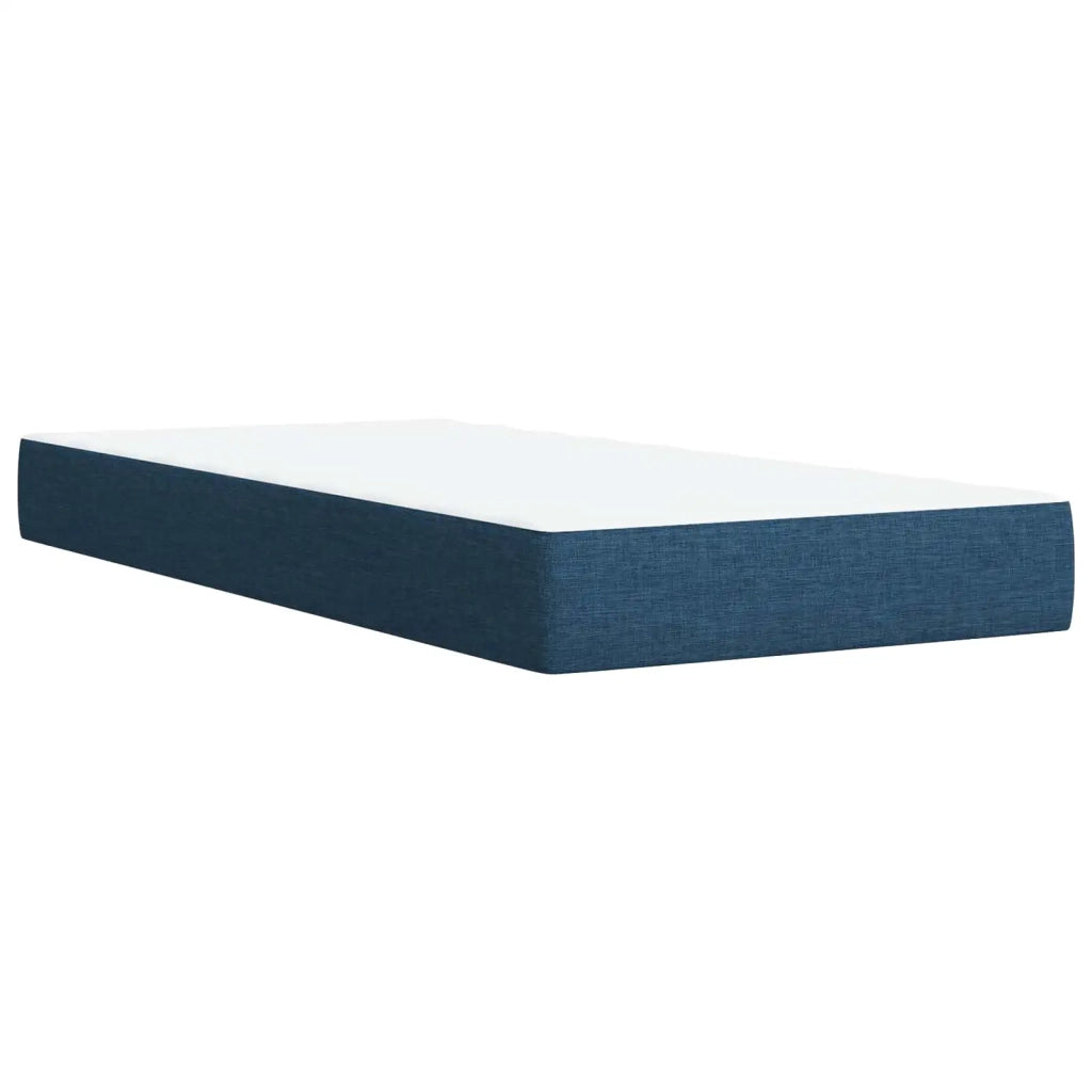 Letto Ottomano con Materasso e LED Blu 90 x 190 cm Tessuto 3458123