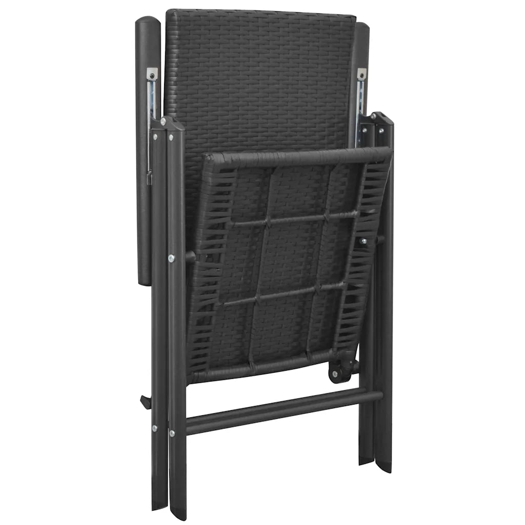 Set da Pranzo da Giardino 5 pz Nero e Marrone 3060054