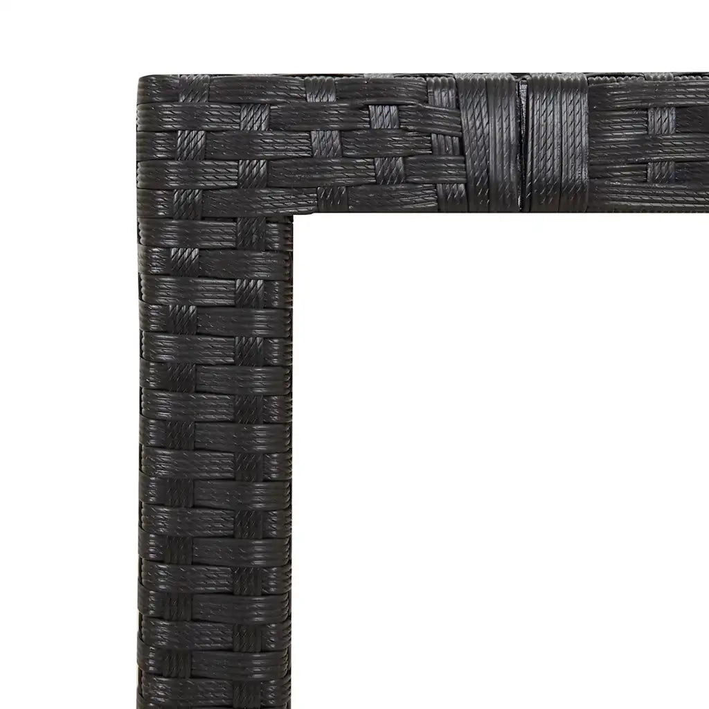 Set Bistrò da Giardino 9 pz con Cuscini in Polyrattan Nero 3277132