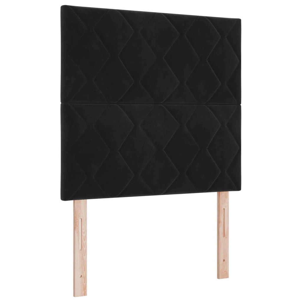 Letto box spring con materasso Nero 120 x 200 cm Velluto 3454591