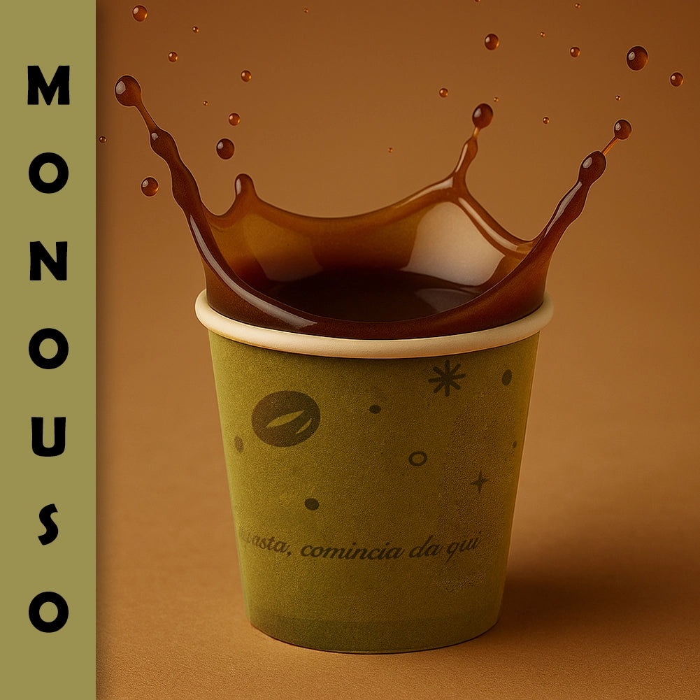 1000 Bicchierini da Caffè Monouso Decoro Moka Bicchieri 75ml Usa e Getta