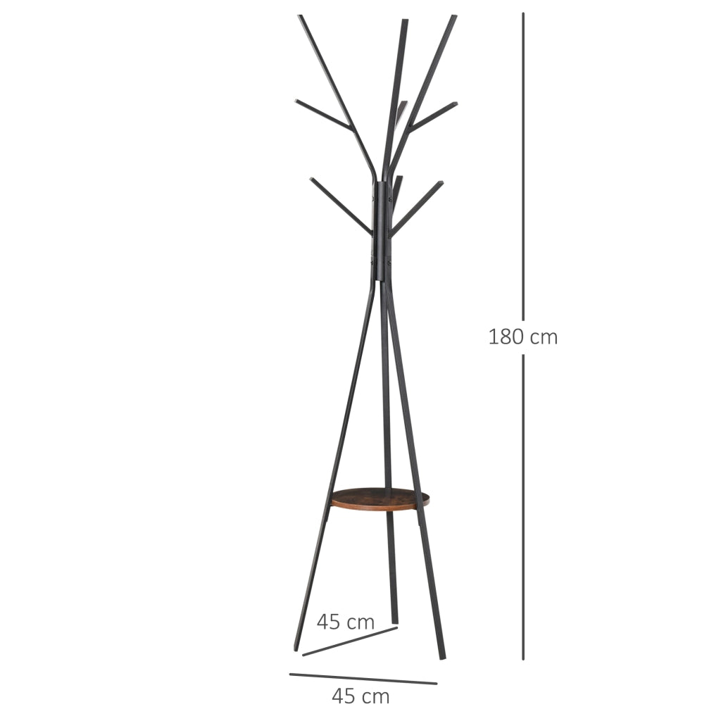 Appendiabiti con ripiani ¨C Minimal ¨C marrone 45x45x180 cm