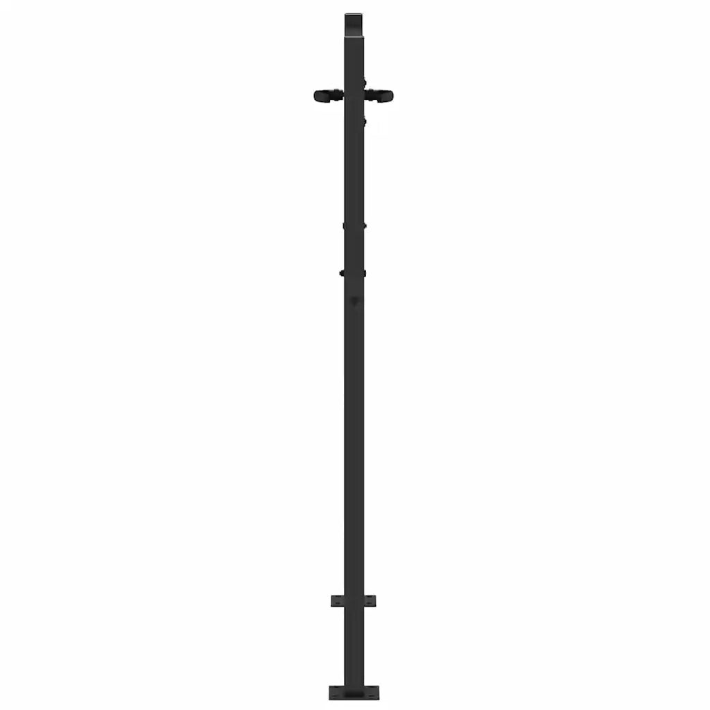Cancello da giardino con blocco Nero 110 x 130 cm 42015900