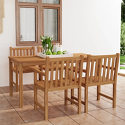 Set da pranzo da giardino 5 pz 180x90 cm in legno massello di teak