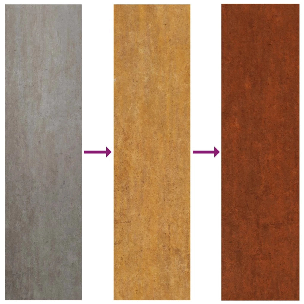 Bordura per Prato 50 pz 100 x 0,05 x 30 cm Ruggine 3335794