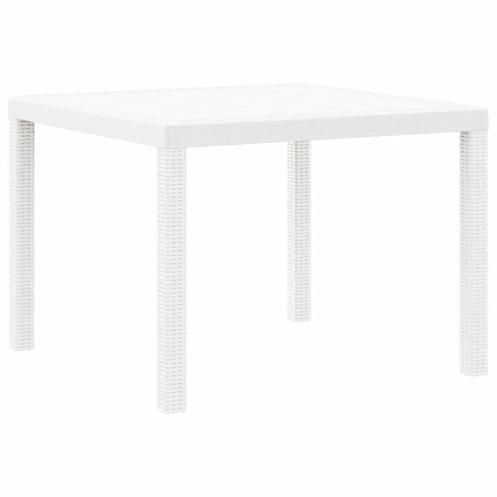 Set da Pranzo per Giardino 5 pcs Bianco Polipropilene 3378544