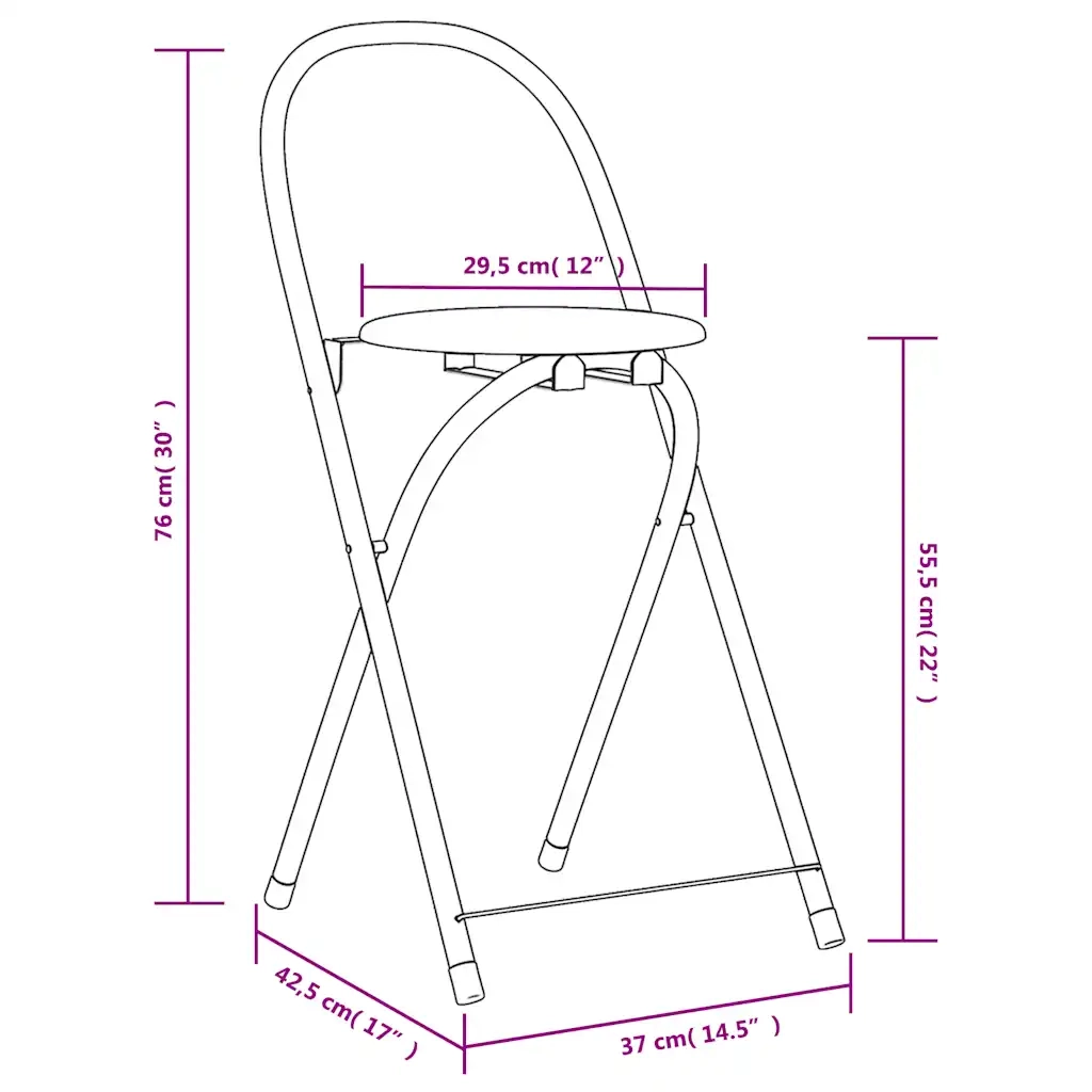 Set Tavolo e Sedie 5 pz Pieghevoli in MDF Nero 243902